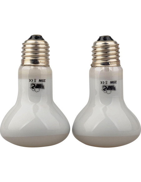 Lámpara de Calor para Reptiles Lucky Herp 25W Paquete de 2