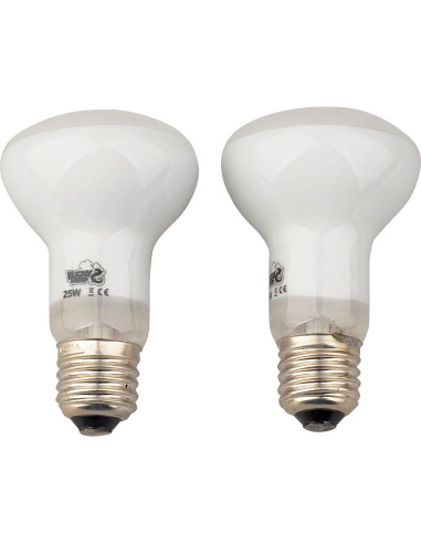 Lámpara de Calor para Reptiles Lucky Herp 25W Paquete de 2