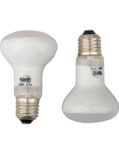 Lámpara de Calor para Reptiles Lucky Herp 25W Paquete de 2