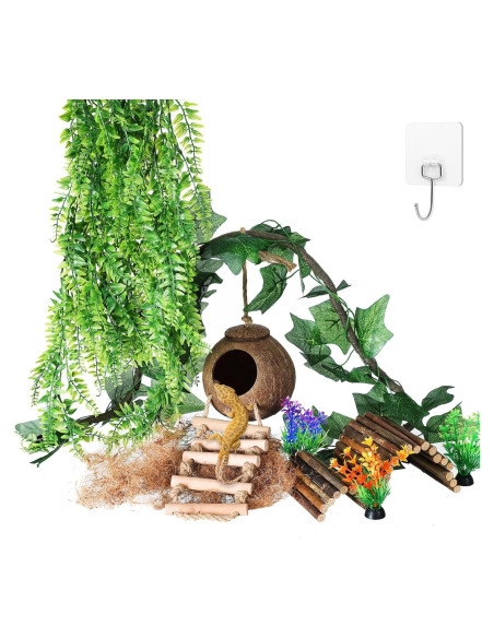 Accesorios para Reptiles HERCOCCI - Cabaña de Coco 37.8 cm