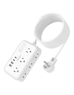 Cable de Extensión NTONPOWER 4.57m con 6 Salidas y 4 USB