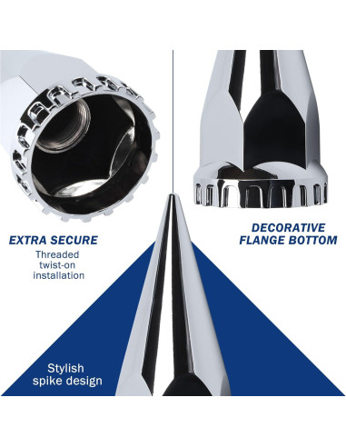 Cubierta de Eje Frontal Vitonsbay ABS Cromado 33mm