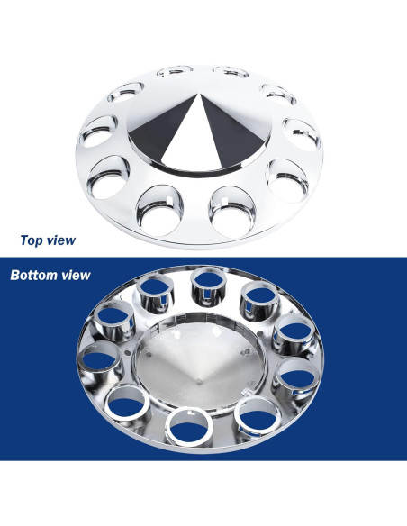 Cubierta de Eje Frontal Vitonsbay ABS Cromado 33mm