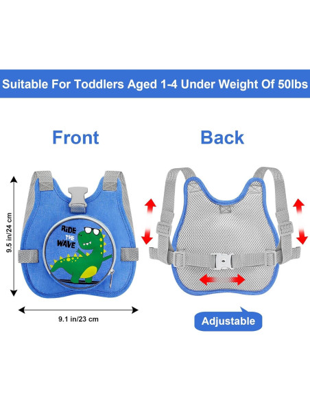 Arnés de Seguridad para Niños Accmor Tiranosaurio Rex Azul