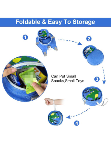 Arnés de Seguridad para Niños Accmor Tiranosaurio Rex Azul