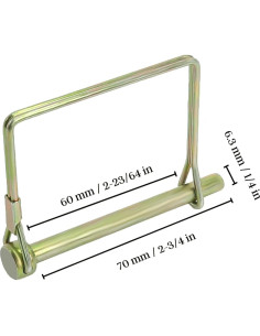 Paquete de 10 Pasadores de Remolque PINAILER 6.99 cm x 0.64 cm 2