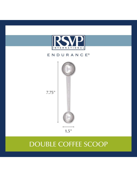 Cuchara Medidora RSVP de Acero Inoxidable 19.7 cm Doble