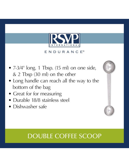 Cuchara Medidora RSVP de Acero Inoxidable 19.7 cm Doble