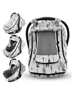 Funda de Asiento de Coche Muselina HippoBaby Flechas 100% Algodón