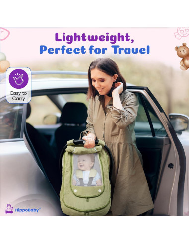 Funda de Asiento de Coche Muselina HippoBaby Flechas 100% Algodón