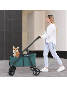 Carrito para Perros Grandes Wedyvko Verde Oscuro 27.2 kg 2