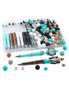 Set de 136 Perlas de Silicona Kovict Multicolor para Manualidades