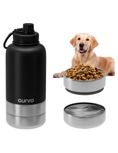 Botella de Agua para Perros Aurvo 32oz Acero Inoxidable Aislada