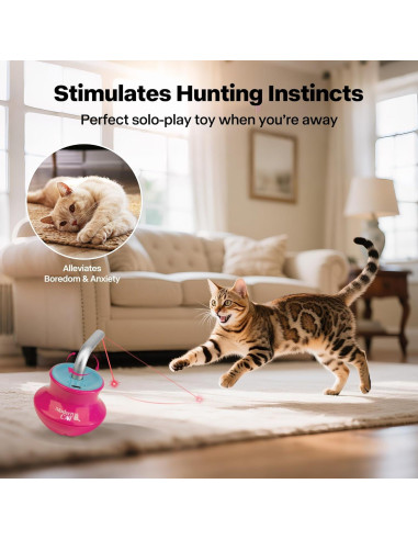 Juguete láser automático para gatos AFP 360 recargable USB