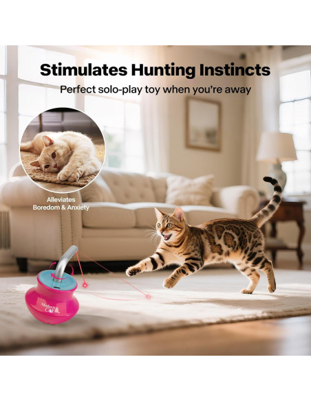 Juguete láser automático para gatos AFP 360 recargable USB