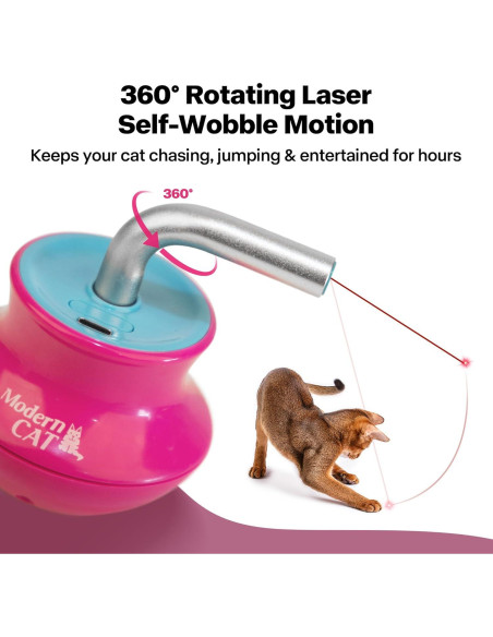 Juguete láser automático para gatos AFP 360 recargable USB
