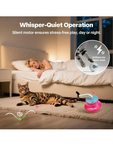 Juguete láser automático para gatos AFP 360 recargable USB