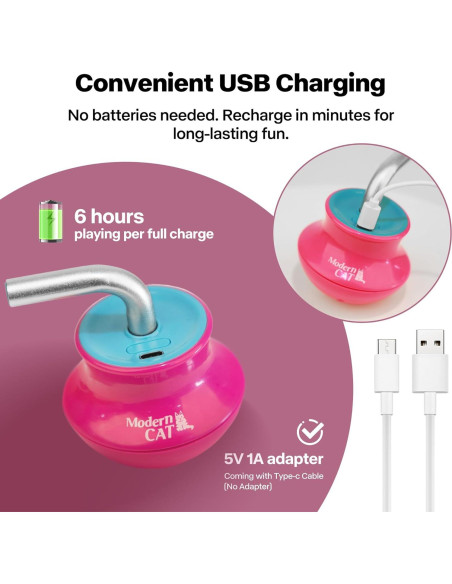 Juguete láser automático para gatos AFP 360 recargable USB