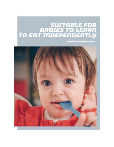 Set de 10 Utensilios de Silicona para Bebés DF Dualerv