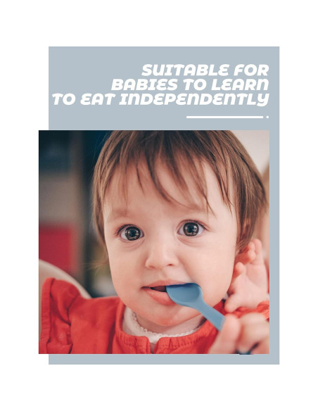 Set de 10 Utensilios de Silicona para Bebés DF Dualerv