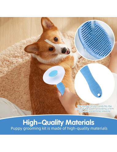 Kit de Acicalamiento para Mascotas Aglads - Cepillo, Cortauñas y Peine