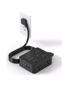 Regleta de Enchufe HANYCONY 8 Salidas y 4 USB-C 5 Pies