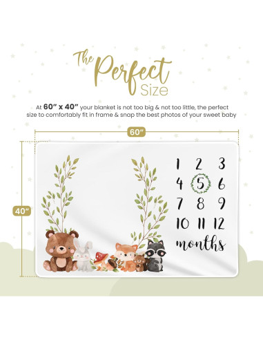 Manta de Hitos Mensuales Paishanas 152x102 cm Franela Suave