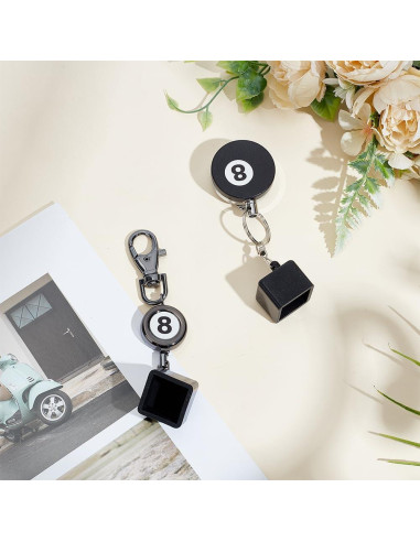 Soporte de Tiza de Billar INFUNLY con Anillo Retráctil - 2 Estilos