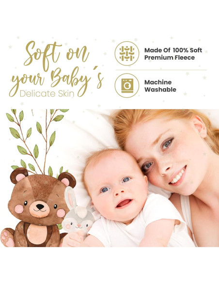 Manta de Hitos Mensuales Paishanas 152x102 cm Franela Suave