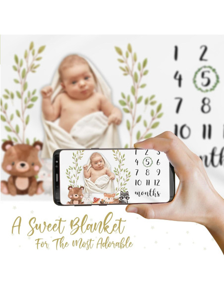 Manta de Hitos Mensuales Paishanas 152x102 cm Franela Suave