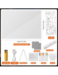 Tablero de Dibujo LED VinTS 40x30cm 7 Colores 3 Modos 2