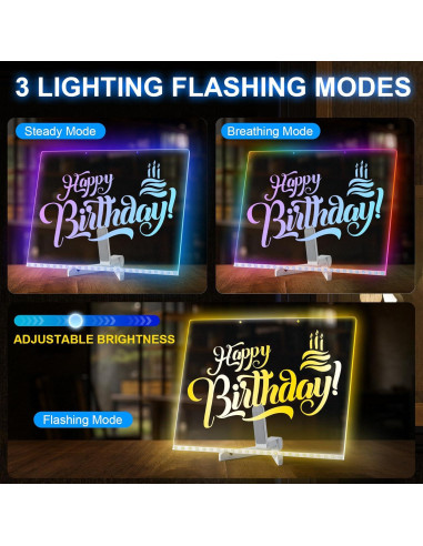 Tablero de Dibujo LED VinTS 40x30cm 7 Colores 3 Modos