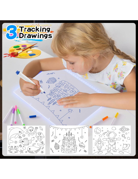 Tablero de Dibujo LED VinTS 40x30cm 7 Colores 3 Modos