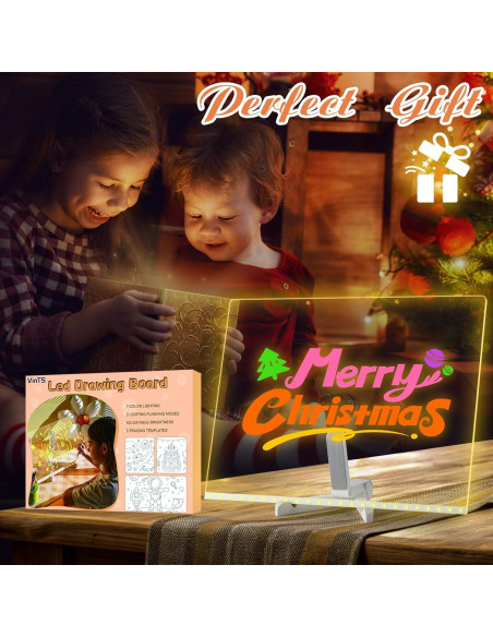 Tablero de Dibujo LED VinTS 40x30cm 7 Colores 3 Modos
