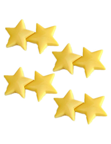 Set de 4 Clips de Pelo en Forma de Estrella para Niñas