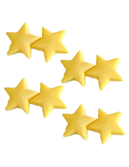 Set de 4 Clips de Pelo en Forma de Estrella para Niñas
