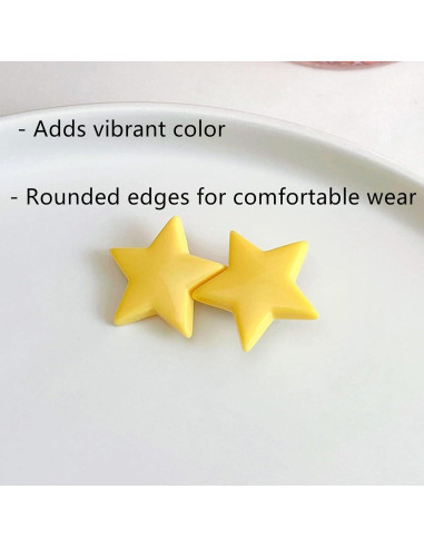 Set de 4 Clips de Pelo en Forma de Estrella para Niñas