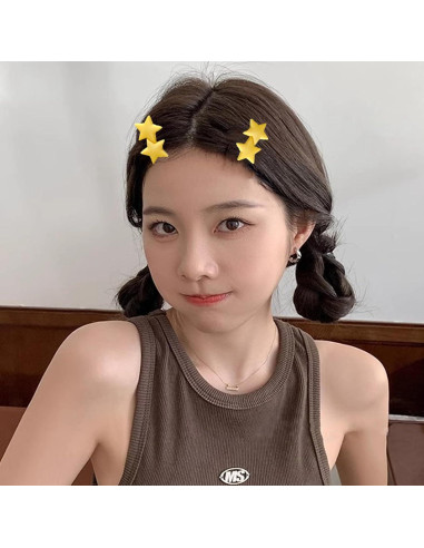 Set de 4 Clips de Pelo en Forma de Estrella para Niñas
