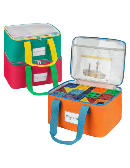 3 Bolsas de Almacenamiento ZIOZERTT para Azulejos Magnéticos