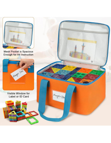 3 Bolsas de Almacenamiento ZIOZERTT para Azulejos Magnéticos