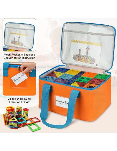 3 Bolsas de Almacenamiento ZIOZERTT para Azulejos Magnéticos