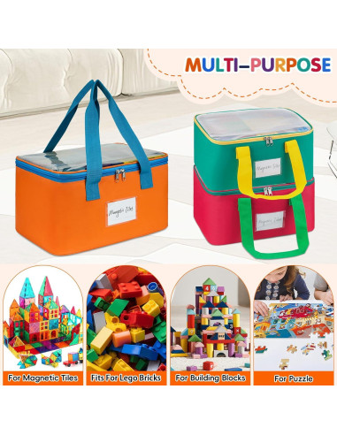 3 Bolsas de Almacenamiento ZIOZERTT para Azulejos Magnéticos