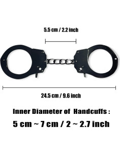 Esposas de Juguete Metalicas HOHAJIU para Niños Ajustables 2