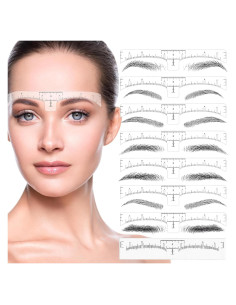 Plantillas de Cejas Desechables Giantree - 100 Pcs, Medición Precisa