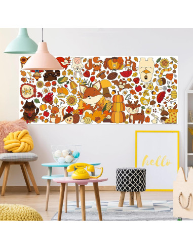 Póster para Colorear Otoño BZaber 140 x 60 cm Actividades Niños