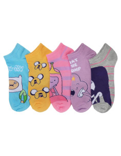Calcetines de Tobillo para Mujeres Bioworld Adventure Time 5-Pares