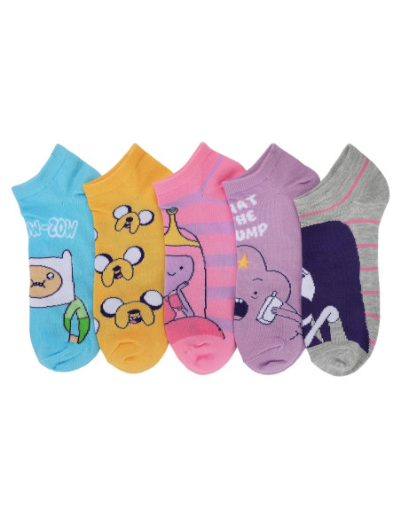 Calcetines de Tobillo para Mujeres Bioworld Adventure Time 5-Pares