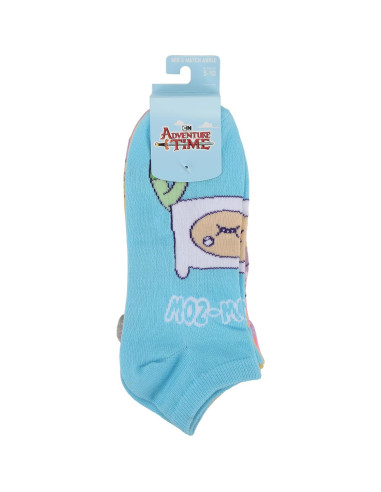 Calcetines de Tobillo para Mujeres Bioworld Adventure Time 5-Pares
