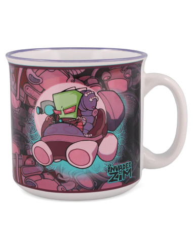 Taza Camper Cerámica Silver Buffalo Invader Zim 590 ml