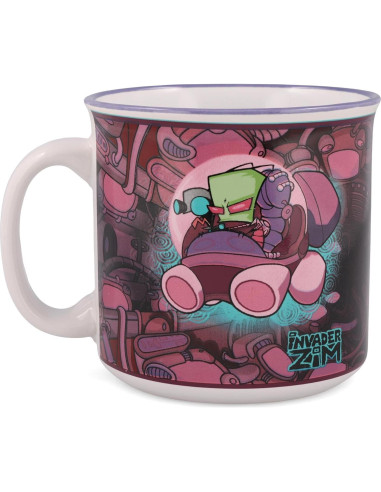 Taza Camper Cerámica Silver Buffalo Invader Zim 590 ml